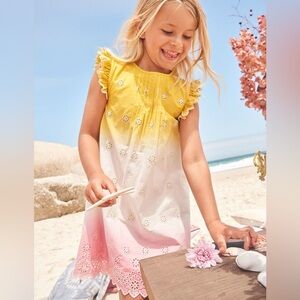 Mini Boden Broderie Ombré dress